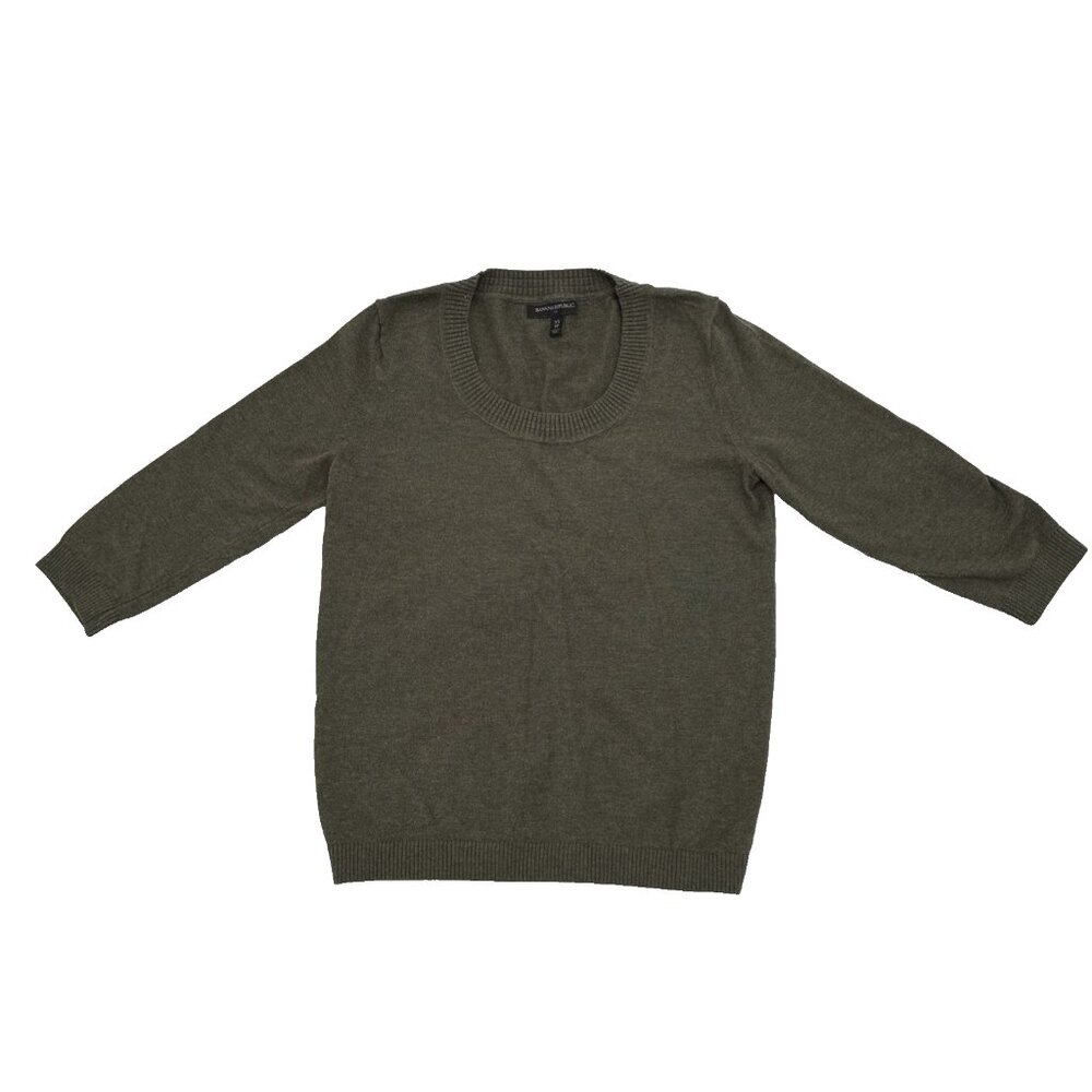 Banana Republic olive green Winter Blend Wool Cashmere blend Sweater X small